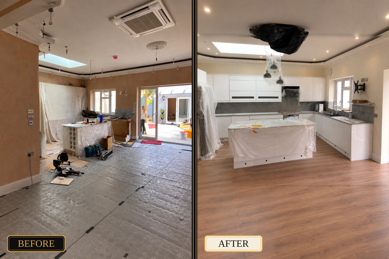 Kitchen renovation before and after — West London